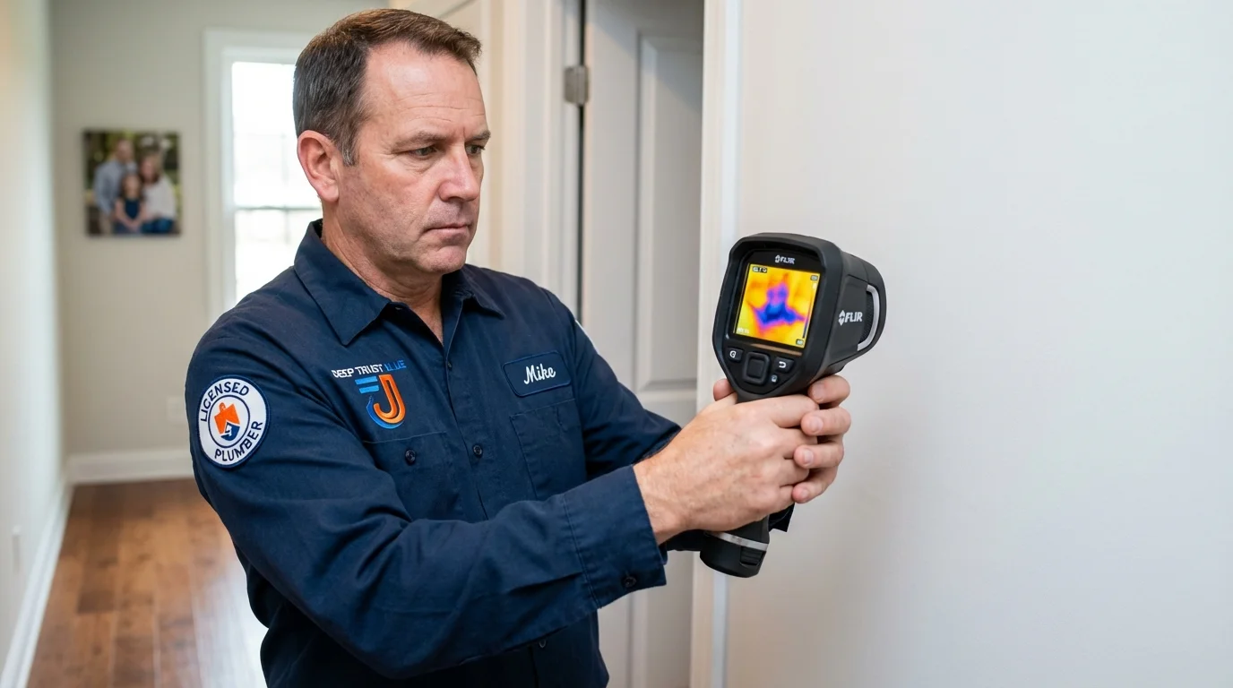 Thermal imaging leak detection by Johns Plumbing LLC in Holley